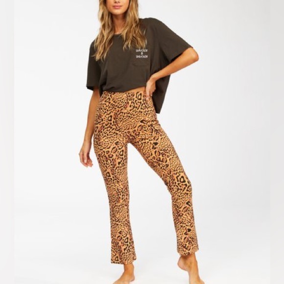 Billabong Pants - BILLABONG Going High Stretchy Knit Flared Pants Size Large
